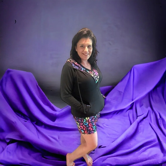 Shirley &‎ Stone Audre Hoodie Neon Leopard Print - Picture 9 of 10